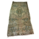 Vintage turkish pastel rug , 97 x 50 cm