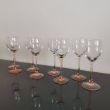 4 verres à vin blanc Luminarc pied rose