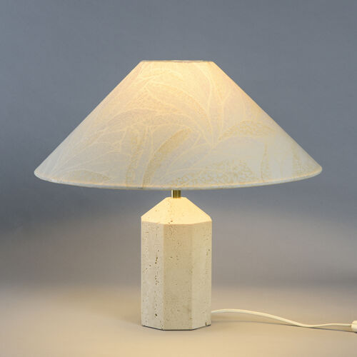 Lampe de table italienne en travertin