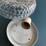 Plafonnier rond en verre ciselé