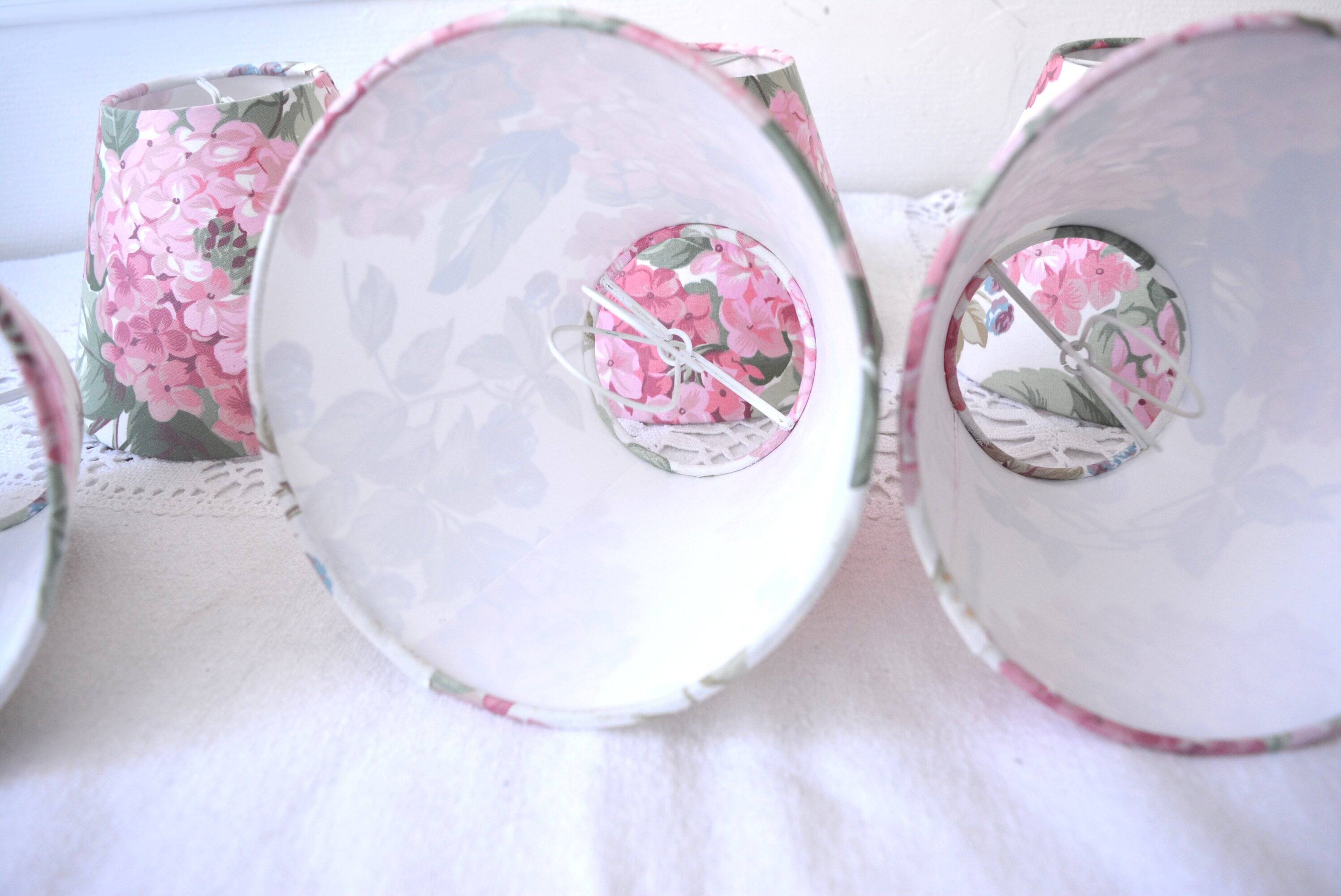 Lot de 6 abat-jours hortensia