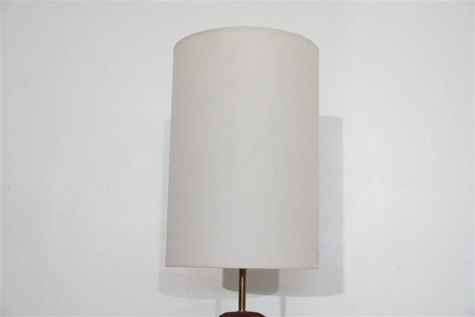 Scandinavian teak monoxyl lamp 1960