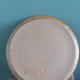Stoneware cheese bell and platter from Puisaye, signed Jean-Pierre Prud’hom