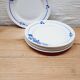 Set 6 assiettes plates fleurs bleues