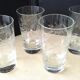 4 Verres à eau ou orangeade en verre gravé