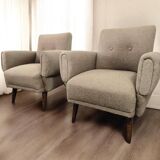 set of 2 vintage armchairs / individual armchairs / small armchairs