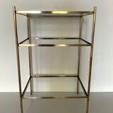 Brass and glass side table