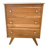 Scandinavian style 3-drawer chest of drawers, compass feet, from the 50s/60s