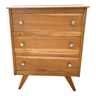 Scandinavian style 3-drawer chest of drawers, compass feet, from the 50s/60s
