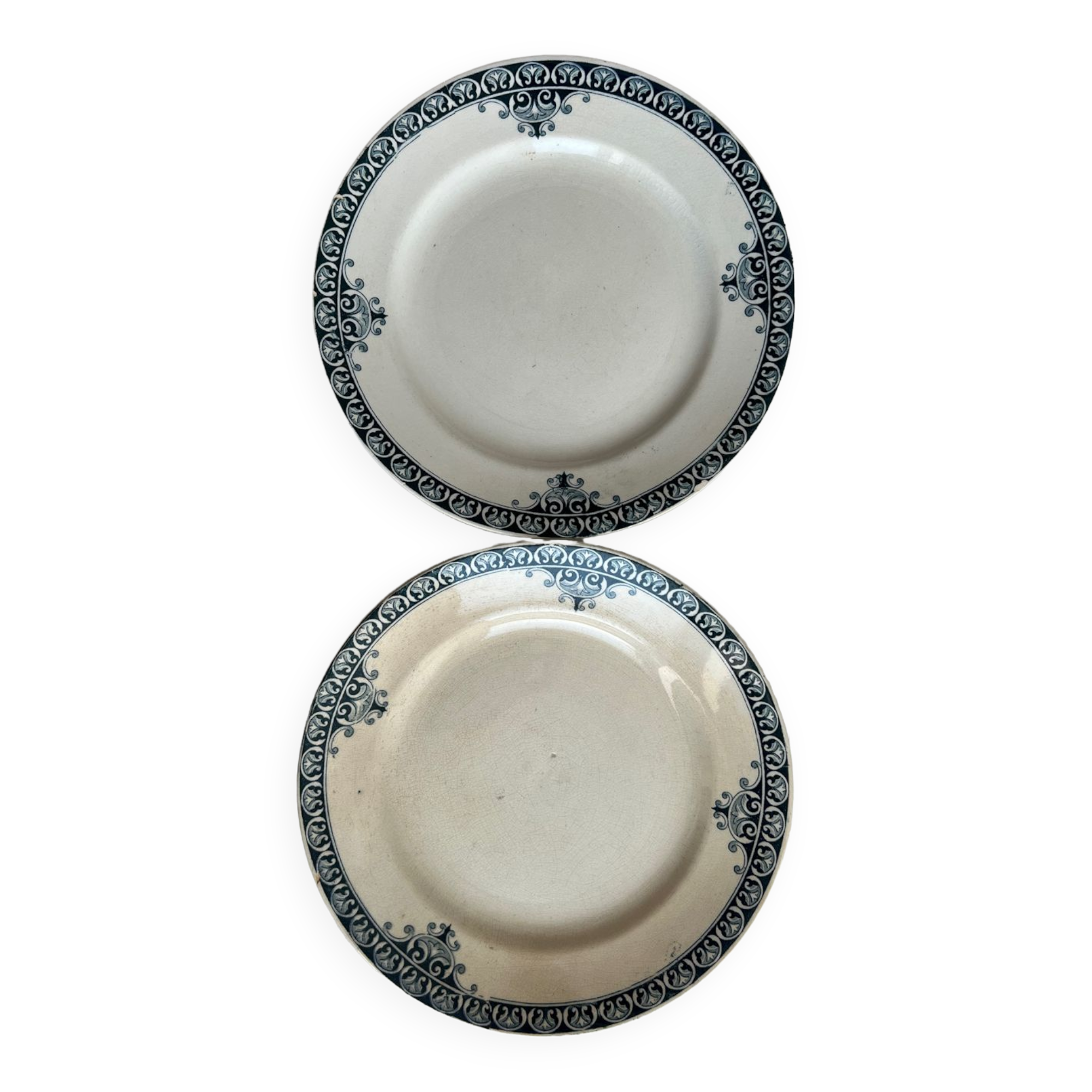 Terre de fer dessert plate St Amand & Hamage Adrianople