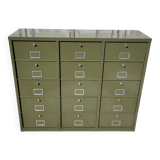 Industrial workshop furniture with 15 flaps Khaki