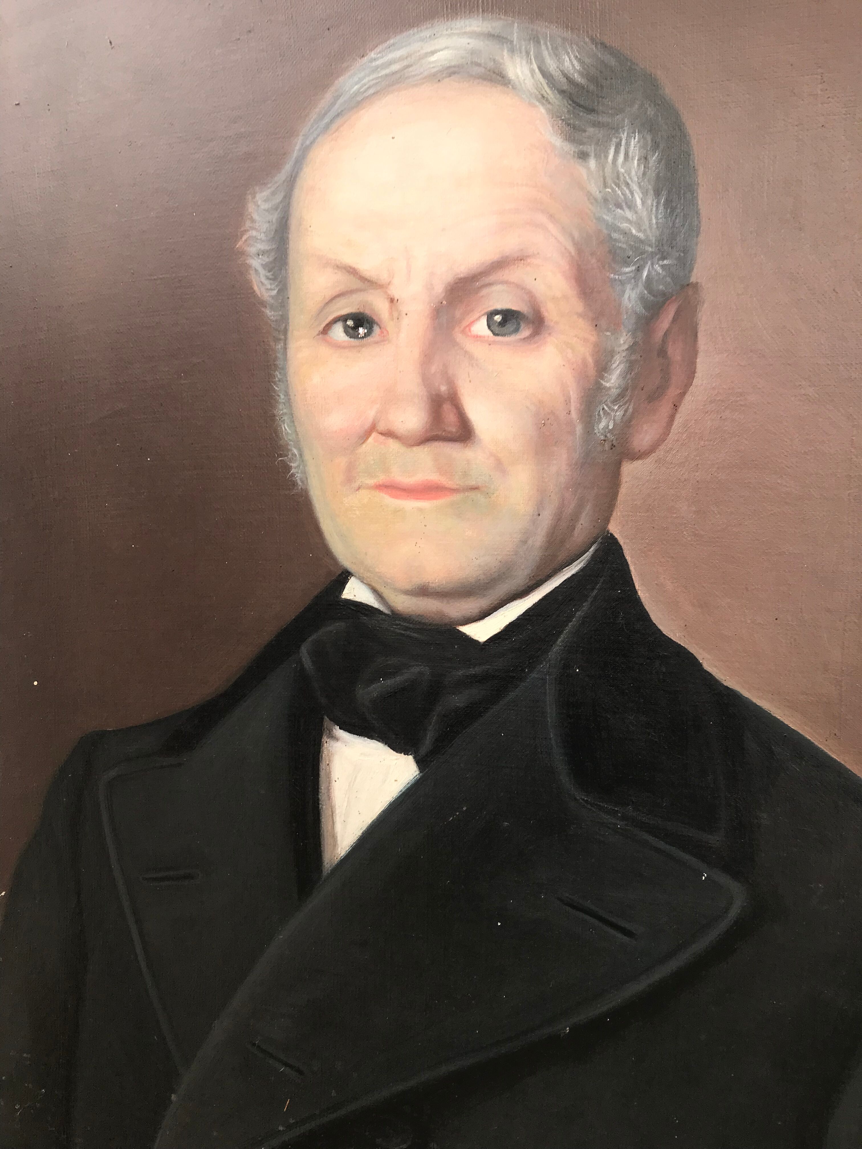 Portrait of a man oil on canvas 19th