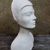 Woman bust in plaster