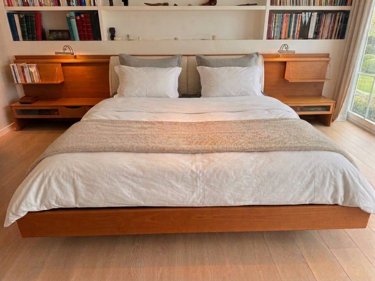 Poliform Morgante – exceptional walnut solid wood bedroom set