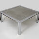 Chromed metal coffee table and vintage metal top. Year 70