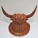 Bull head minotaur wicker vintage 60s-70s