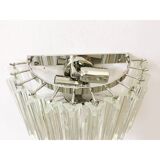 Transparent “Triedro” Murano glass wall sconce