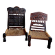 Pair of traditional low chairs, Indonesia