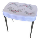 Tabouret Ancien Salle De Bain GILAC 1480 Bakélite + Pieds Compas Chrom