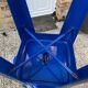 Genuine tolix h75 industrial metal bar stool, stackable, blue.