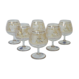Box of 6 cognac glasses bohemian crystal