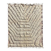 Tapis berbère marocain moderne Mrirt en laine 210x300 cm – Tapis neutre fait main, Tapis Beni Ourain, Décor minimaliste moderne