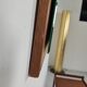 Scandinavian bevelled mirror in 60s teak 37x77cm