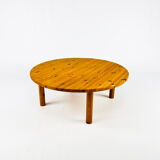 Table basse en pin massif du milieu du siècle, années 1970