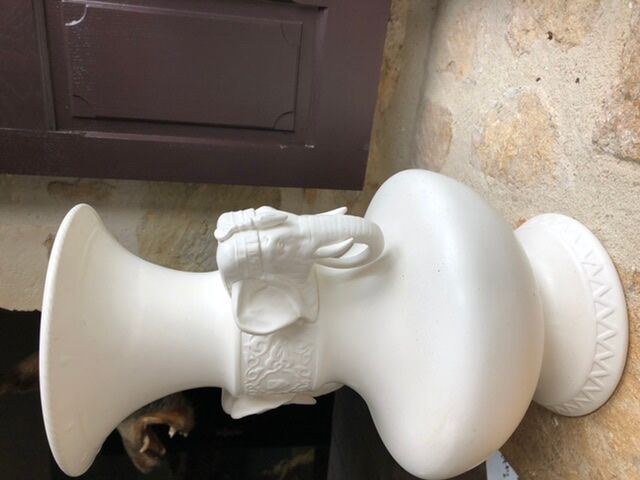 Elephant stucco vase