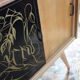 Enfilade vintage chêne clair pieds compas
