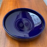 Dark blue pottery bowl from West Germany from the mid-century, 1960s.