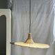 Small suspension, rattan luminaire in hat shape D:60cm