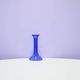 Vintage tall blue glass candlestick
