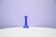 Vintage tall blue glass candlestick