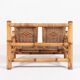 Italian Modern bamboo-wicker bench, 1970's