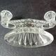 Pair of vintage clear glass candelabras, 2 branches, 1960s