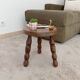 Tabouret tripode vintage en bois tourné
