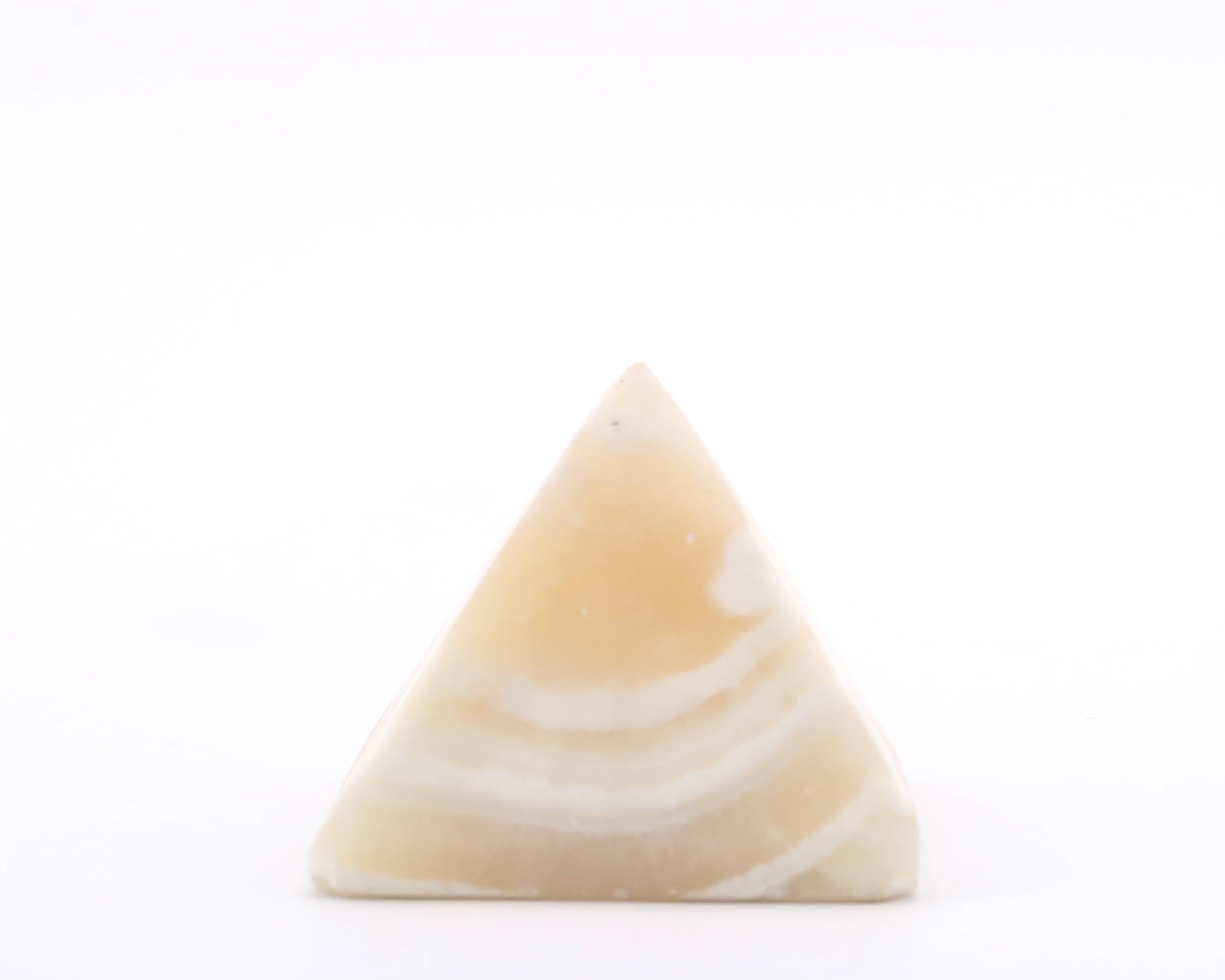 Alabaster pyramid paperweight, 1970s