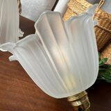 Duo of vintage “tulip” portable lamps