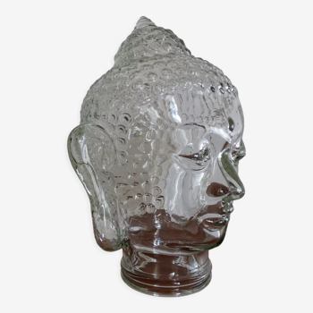 Ancienne tête en verre moulé - verre soufflé vintage - Objet curiosité