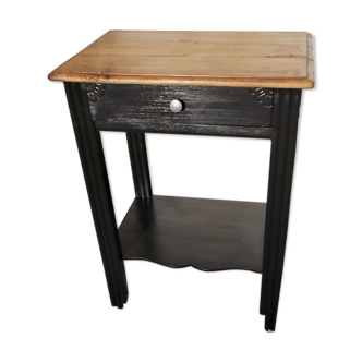 Vintage side table, black painted