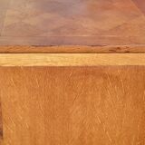 Vintage melamine wood sideboard, year 50, compass feet