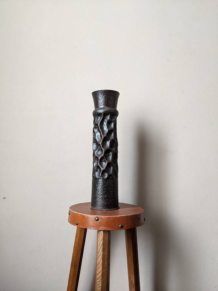 Trench art shell vase 1920 for dried flowers