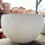 Pot XXL en Tadelakt blanc authentique