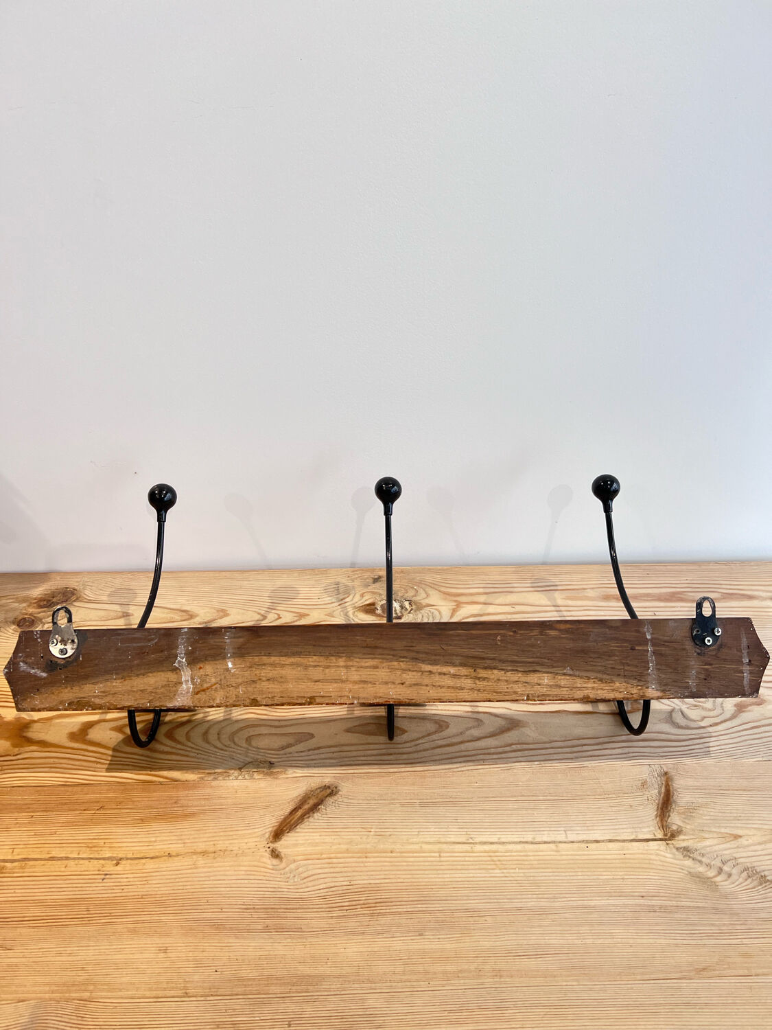 Wood and metal hooks