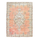 Faded Salmon Vintage Large Antique Rug For Living Room, 261x350 Cm