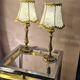 Bronze bedside lamps with gold lampshade and gold gallon 31x14