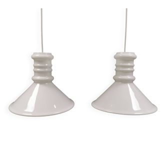 A pair of Sidse Werner pendant lamps, for Royal Copenhagen Denmark 1980s