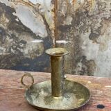 Brass hand candle holder