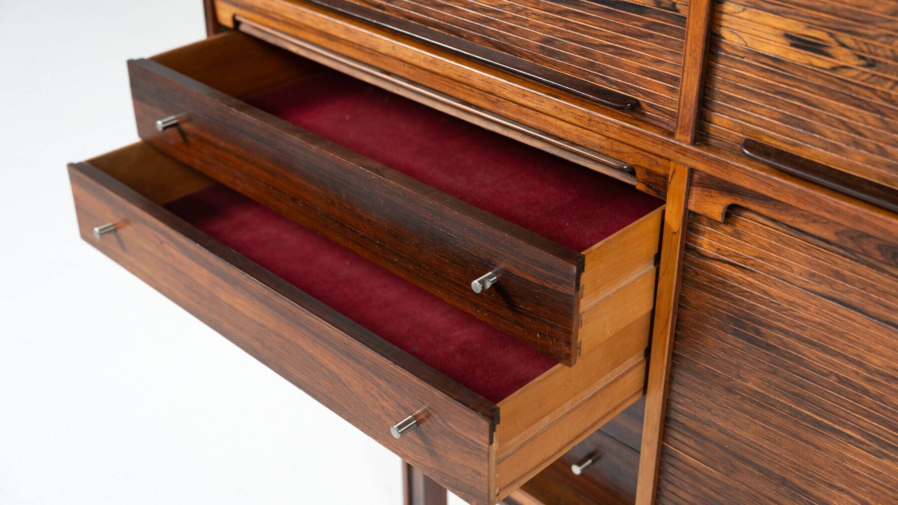 Mid-century modern storage furniture in the style of Gianfranco Frattini, Italy, 1960s.